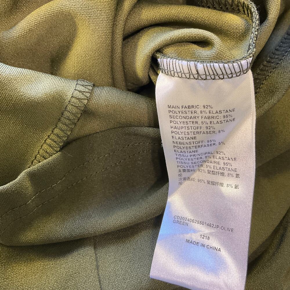 CIDER Womens L Olive Green Mock Neck Wide Leg Sleeveless Jumpsuit NWT - Picture 5 of 10